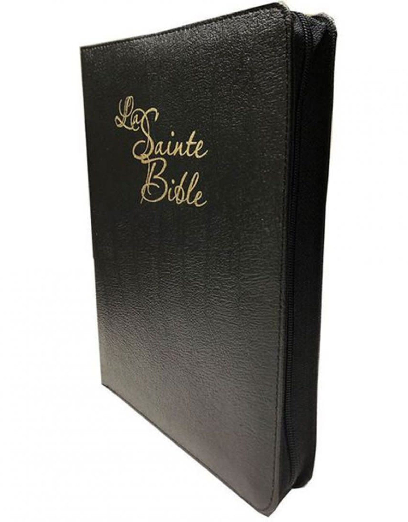 Bible Louis Second 1910 Cuir, Noir, Zip, Onglet- carac. moyen