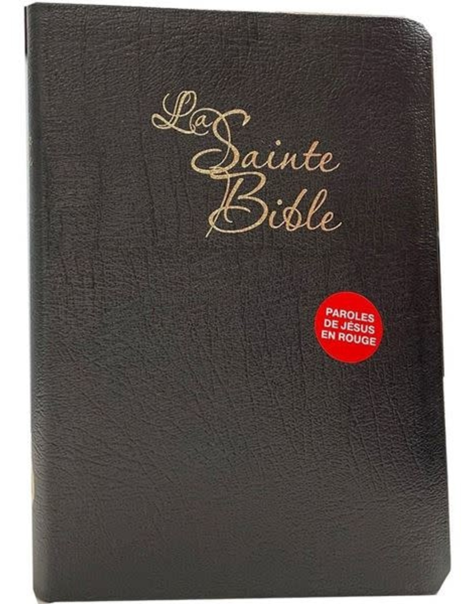 Société Biblique Canadienne Bible Louis segond 1910 gros caractère parole de Jésus en rouge fermeture éclaire