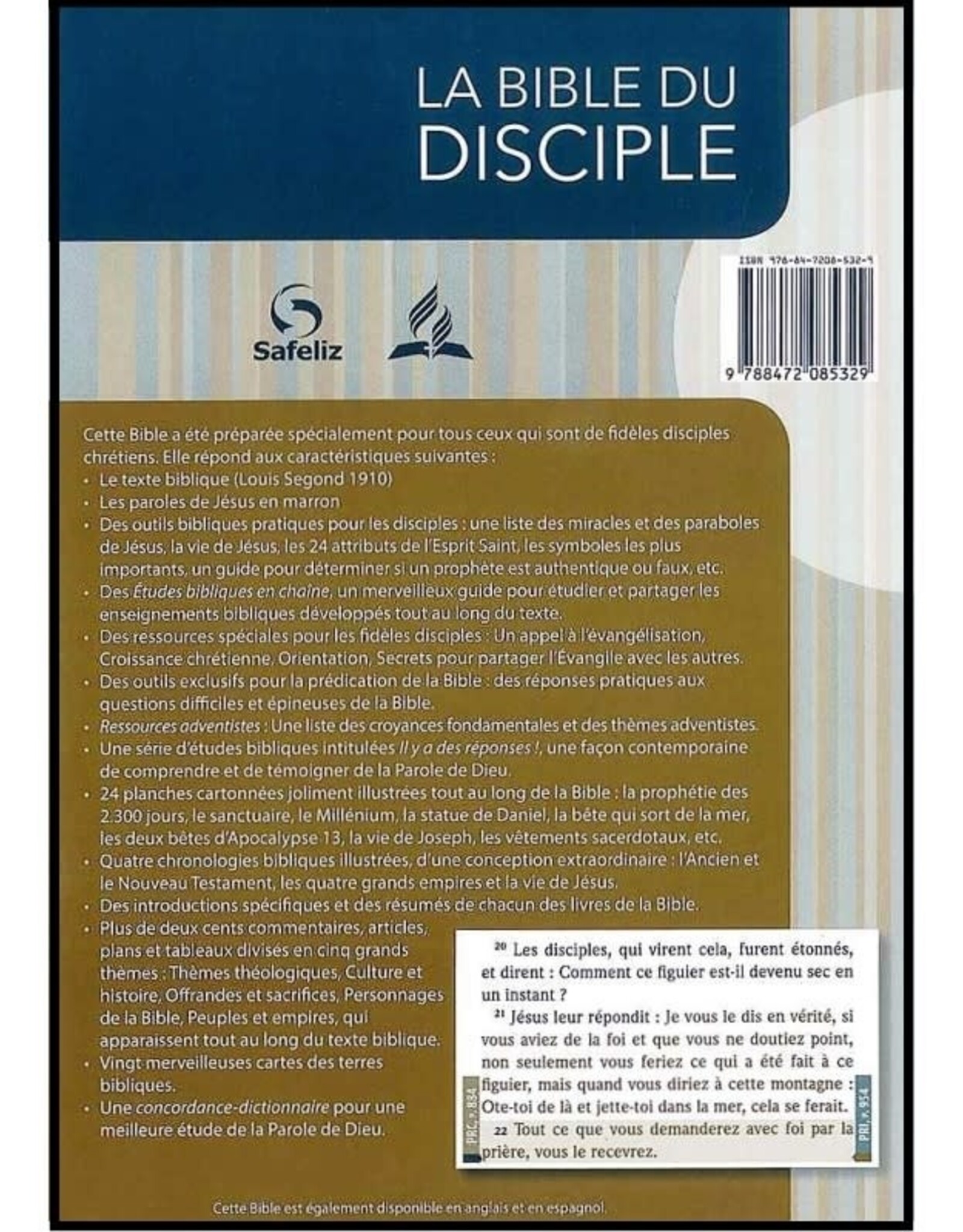 La Bible du disciple (couleur bleu ou brune)