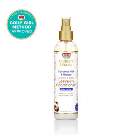 AFRICAN PRIDE MOISTURE MIRACLE COCONUT MILK & HONEY LEAVE-IN CONDITIONER 8OZ