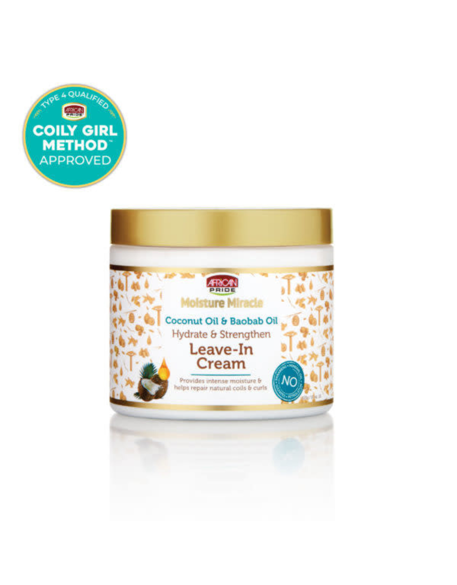 AFRICAN PRIDE MOISTURE MIRACLE COCONUT OIL & BAOBAB OIL LEAVE-IN CREAM 15OZ