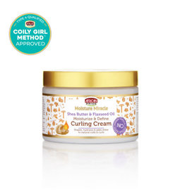 AFRICAN PRIDE MOISTURE MIRACLE SHEA BUTTER & FLAXSEED OIL CURLING CREAM 12OZ