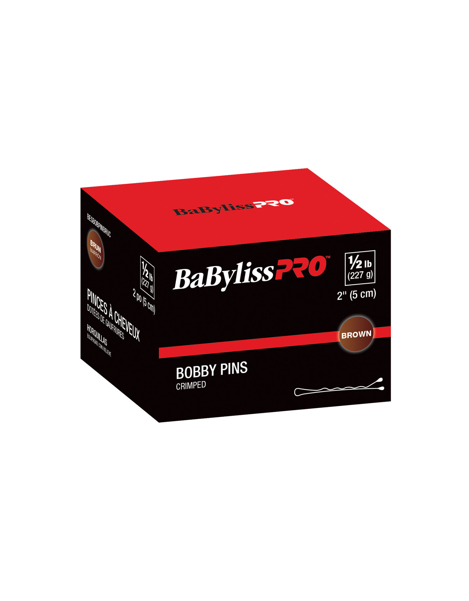 BABYLISS BOBBY PINS 1/2LB BROWN 2"