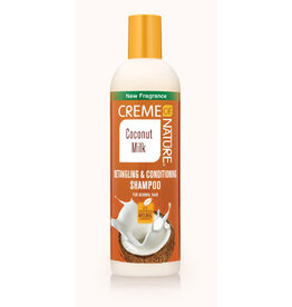 CREME OF NATURE COCONUT MILK DETANGLING & CONDITIONING SHAMPOO 12OZ