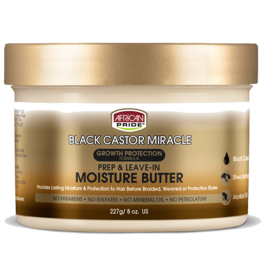 AFRICAN PRIDE BLACK CASTOR MIRACLE PREP & LEAVE-IN MOISTURE BUTTER 8OZ