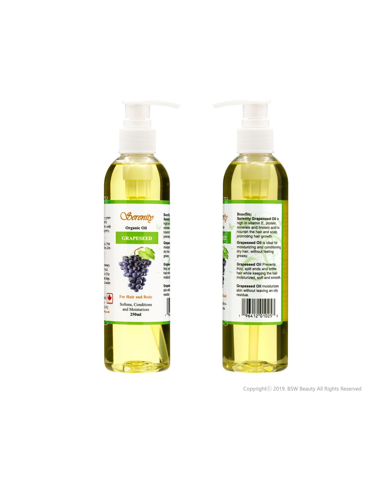SERENITY GRAPESEED OIL 250ML