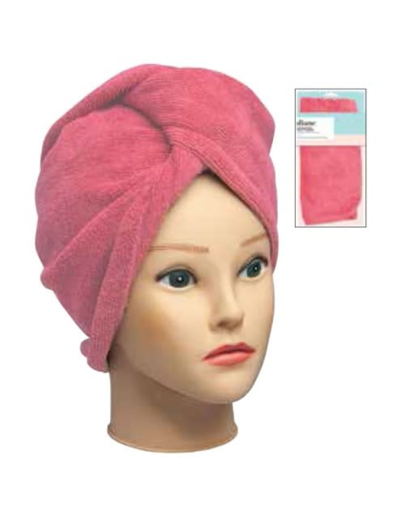 DIANE MICROFIBER HAIR TURBAN - CORAL