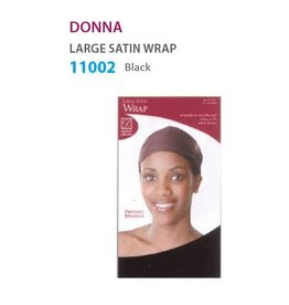DONNA COLLECTION SATIN WRAP BLACK