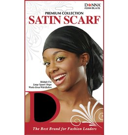 DONNA COLLECTION SATIN SCARF BLACK