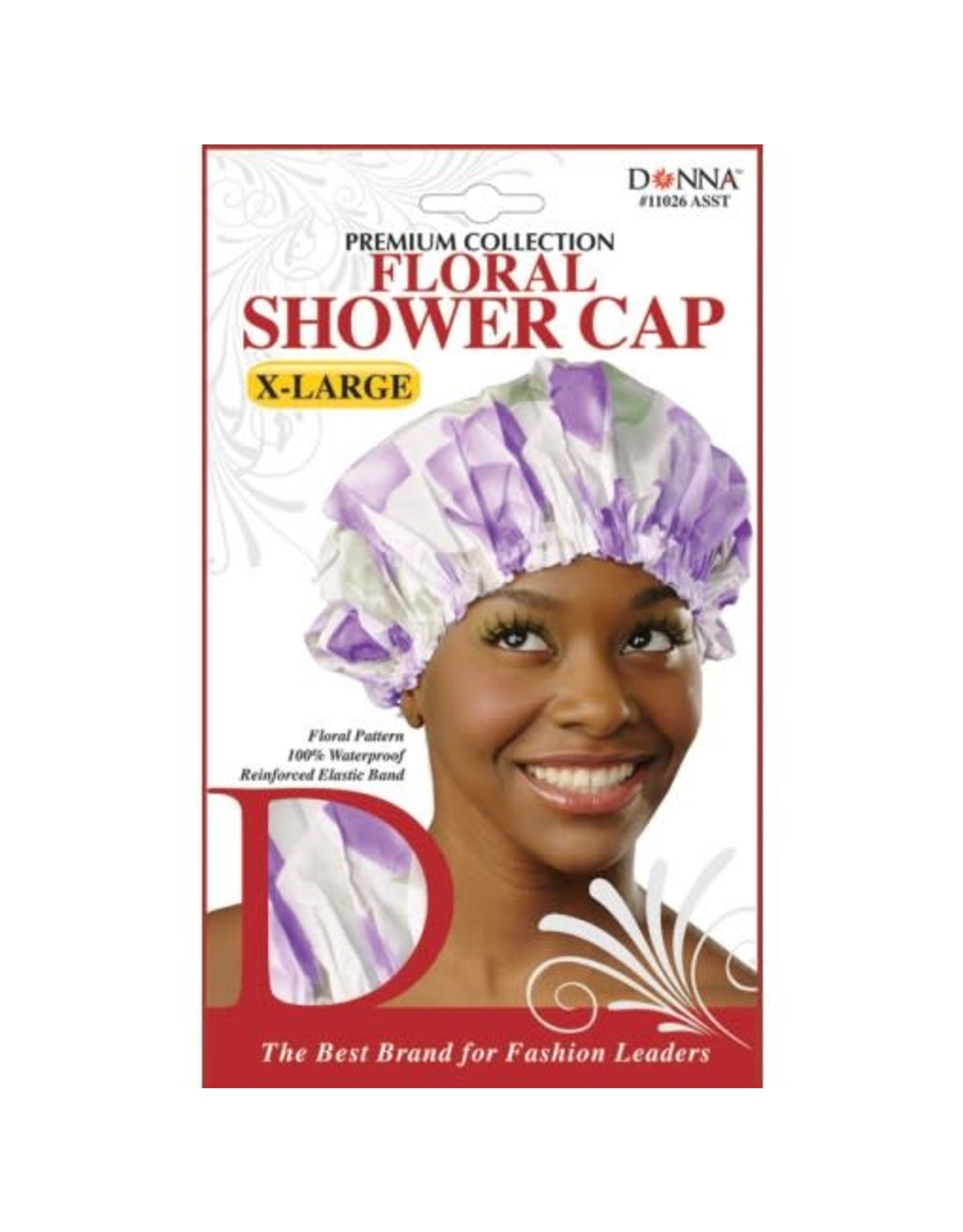 DONNA COLLECTION X-LARGE FLORAL SHOWER CAP