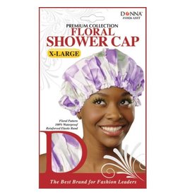DONNA COLLECTION X-LARGE FLORAL SHOWER CAP