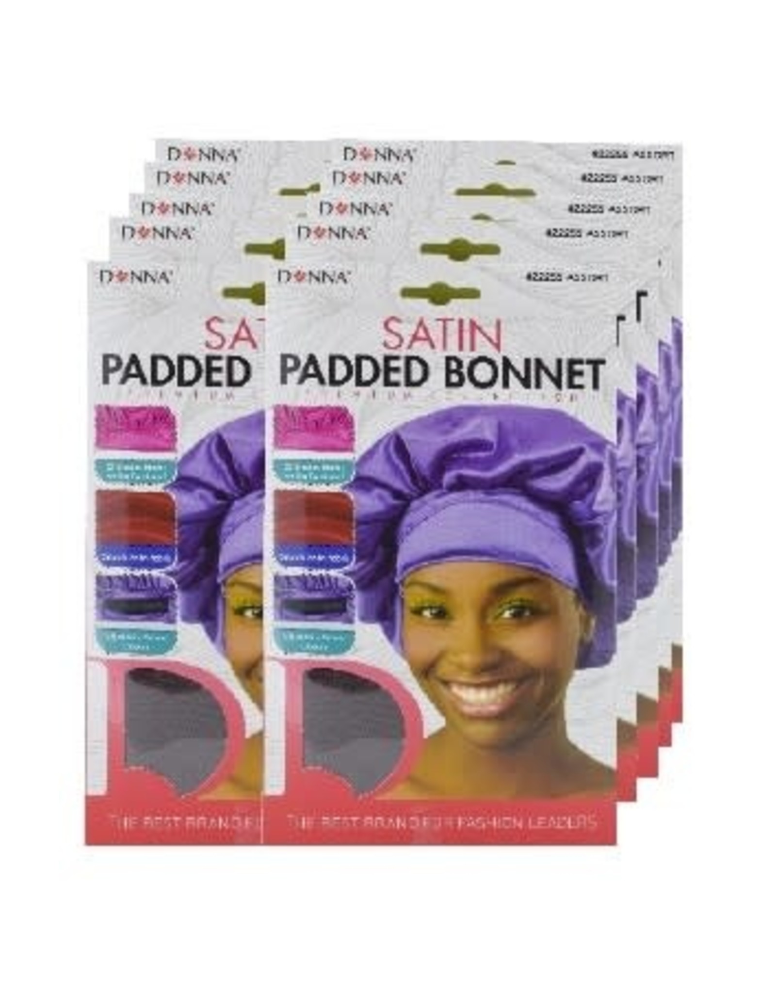 DONNA COLLECTION SATIN PADDED BONNET ASSORTED COLOURS