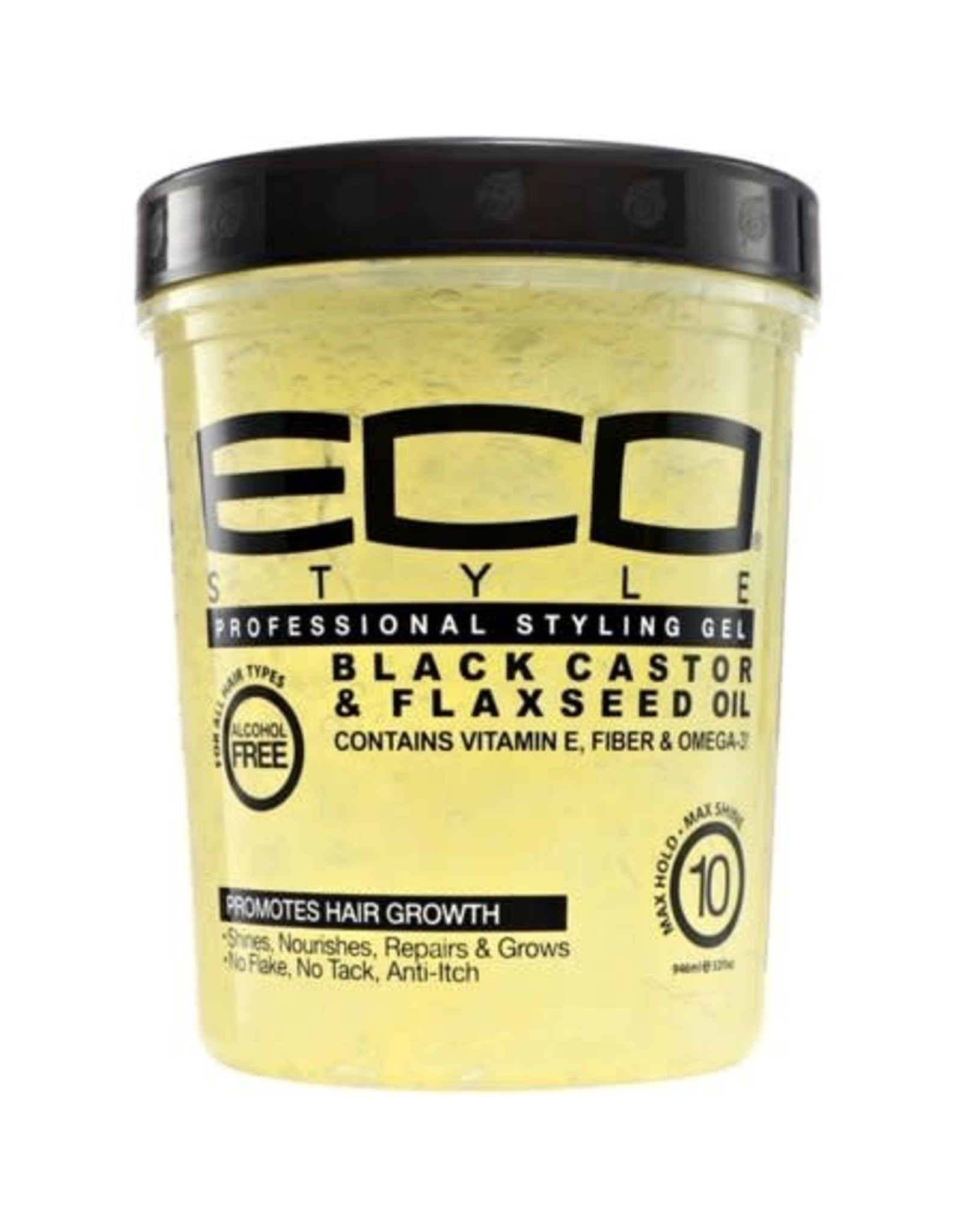 ECO STYLER BLACK CASTOR & FLAXSEED OIL MAX HOLD 10/10