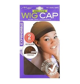 MAGIC DELUXE WIG CAP LIGHT BROWN 2PC