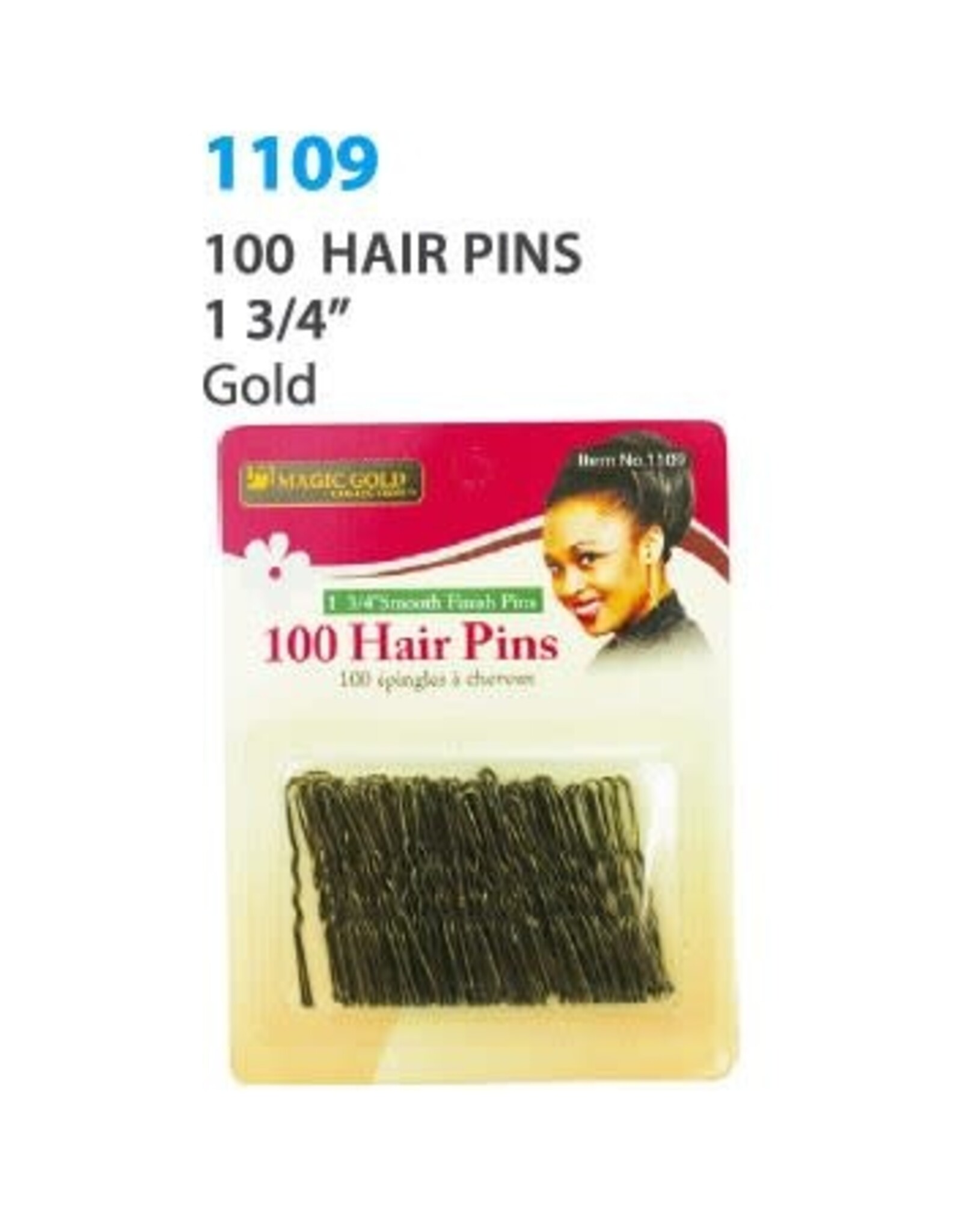 MAGIC 100 HAIR PINS 1 3/4" BROWN
