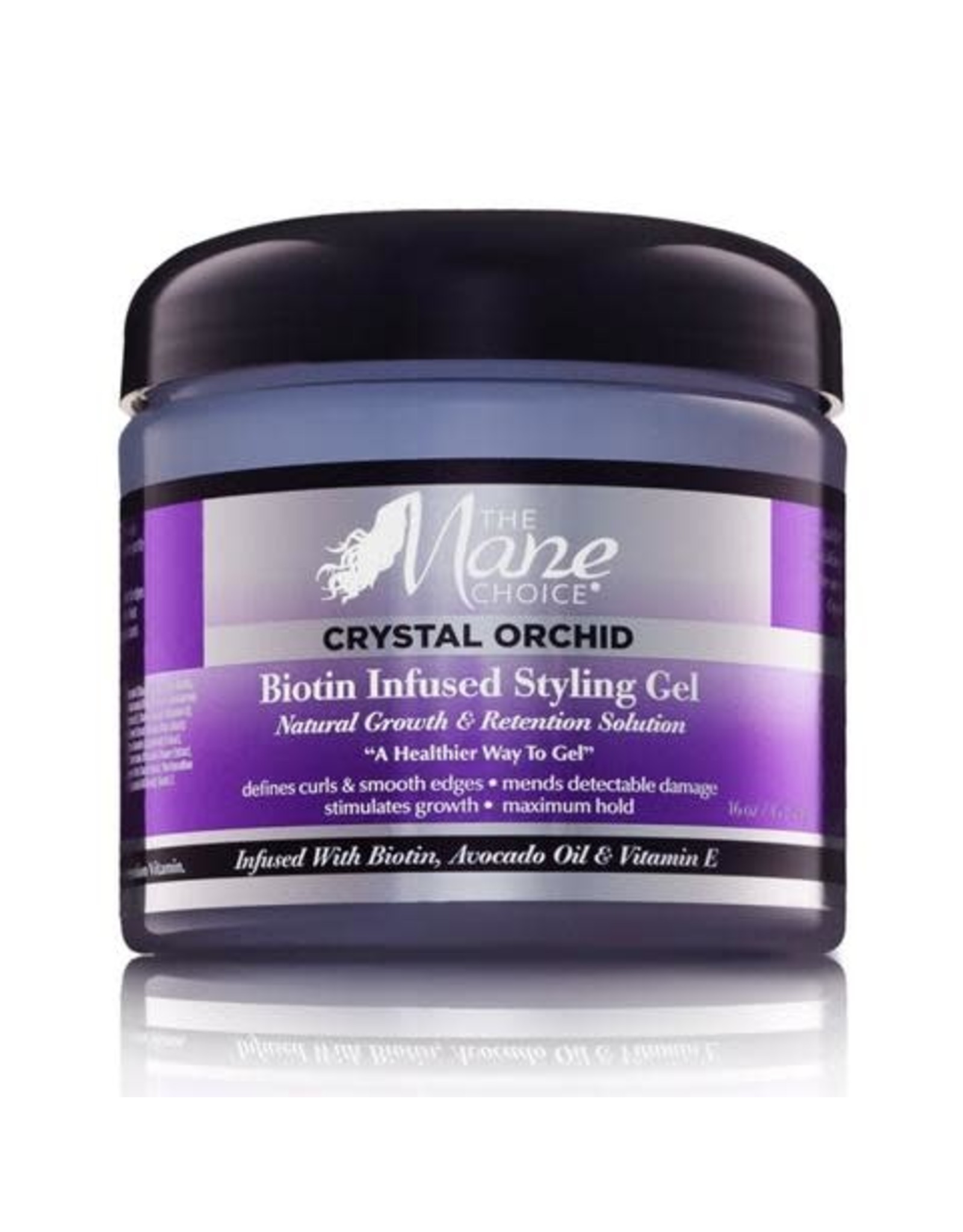 THE MANE CHOICE CRYSTAL ORCHID BIOTIN INFUSED STYLING GEL 16OZ
