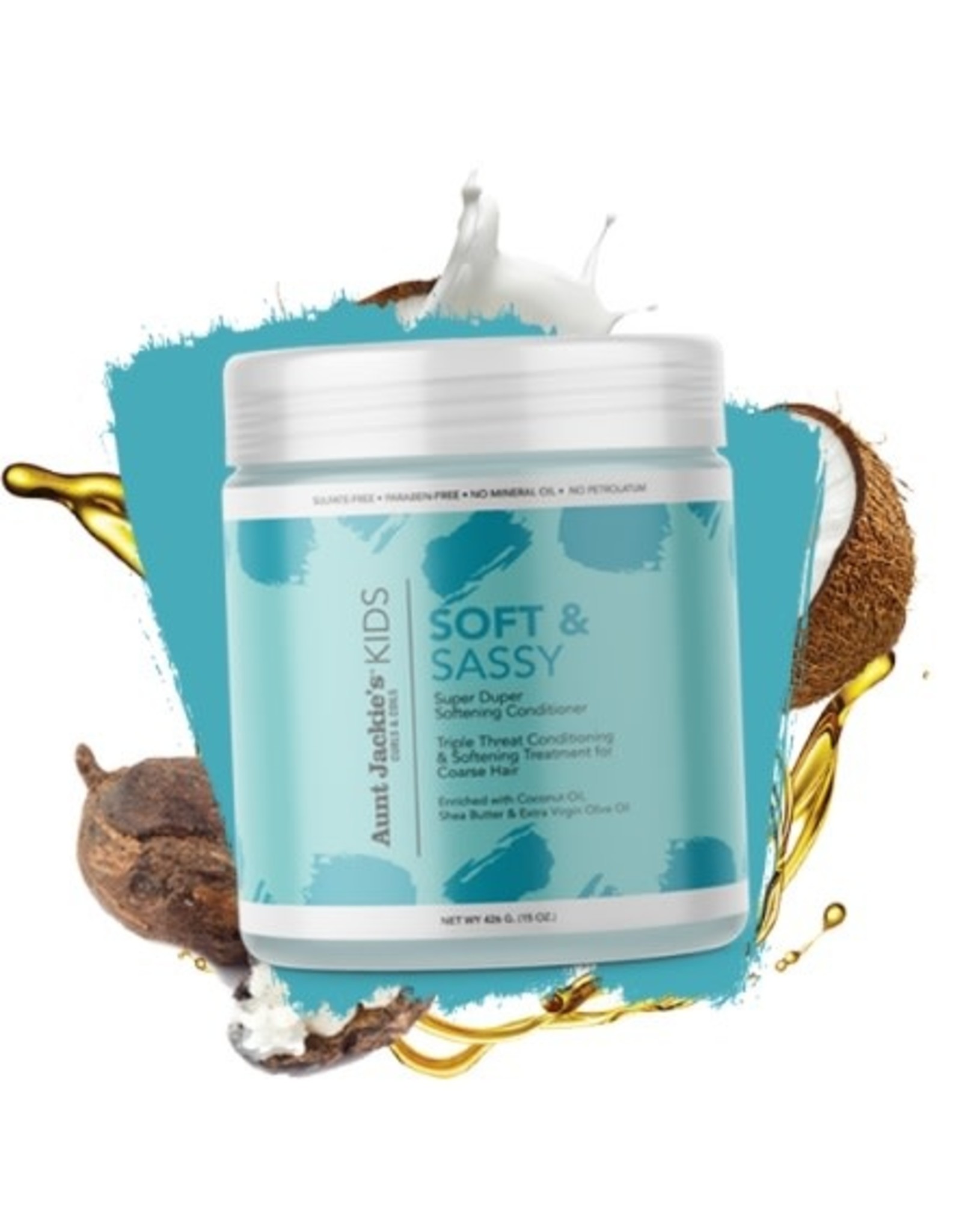 AUNT JACKIE'S KIDS SOFT & SASSY SUPER DUPER SOFTENING CONDITIONER 15OZ