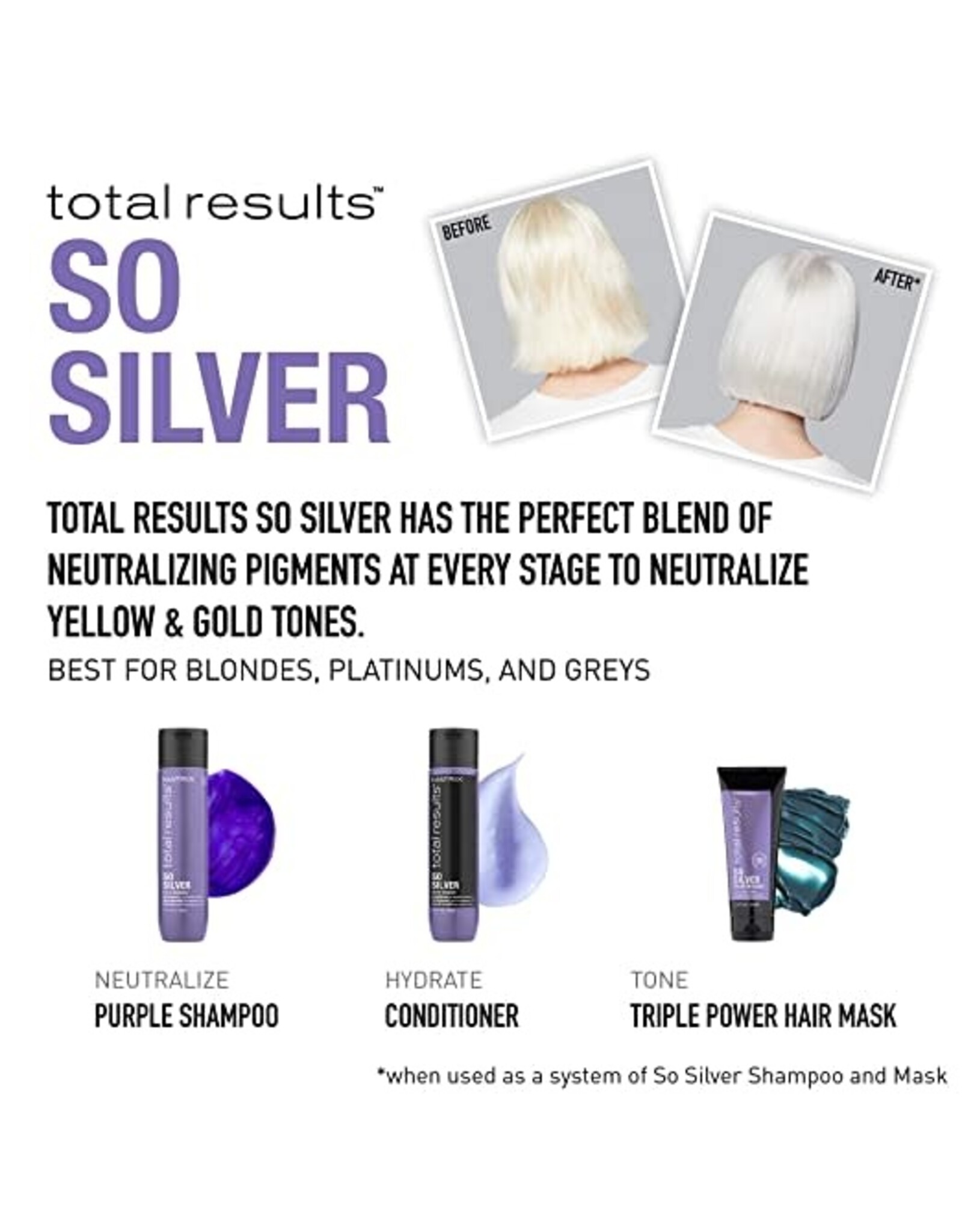 MATRIX TOTAL RESULTS SO SILVER TRIPLE POWER MASK 200ML