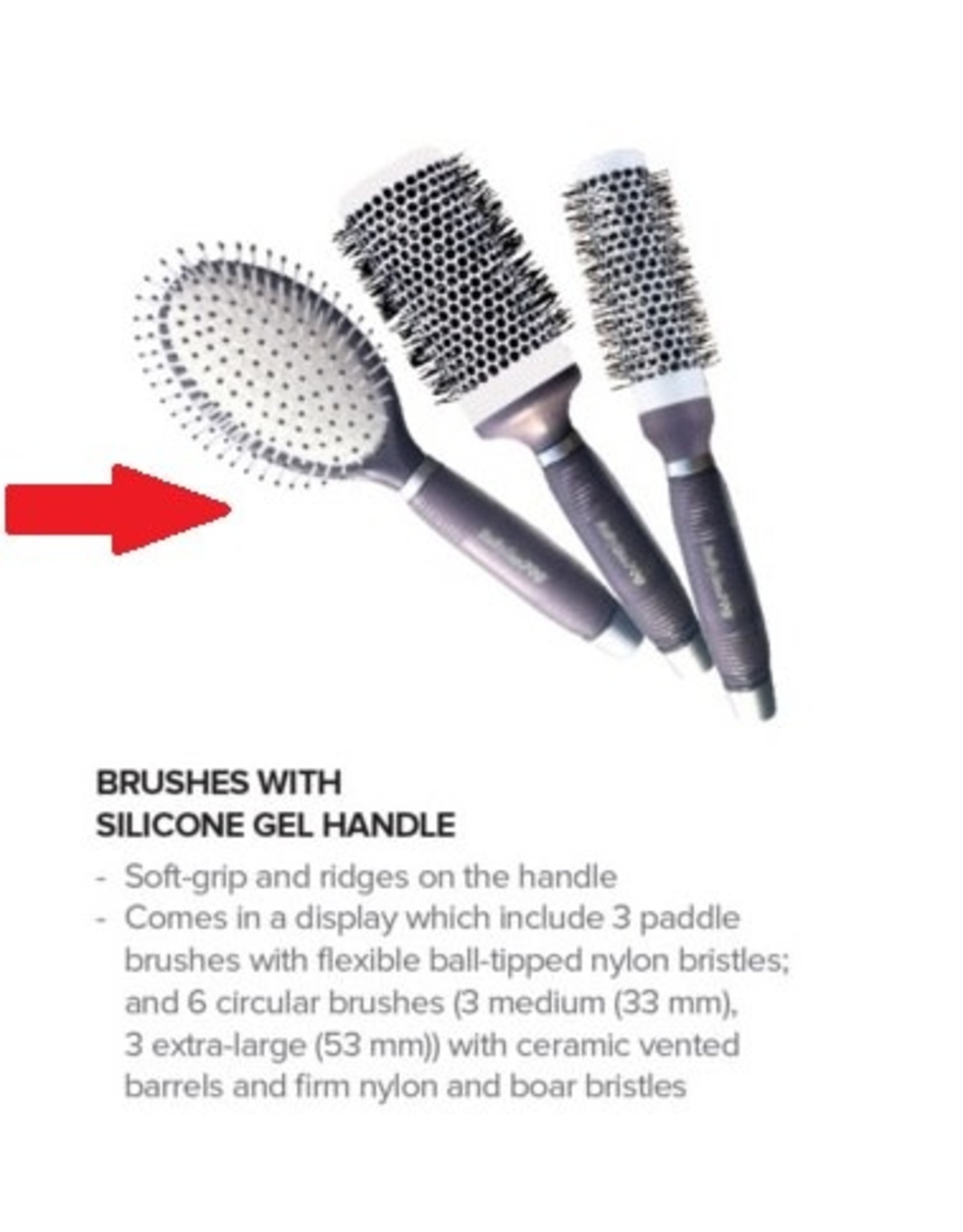 BABYLISS SILICONE GEL BRUSH - PADDLE