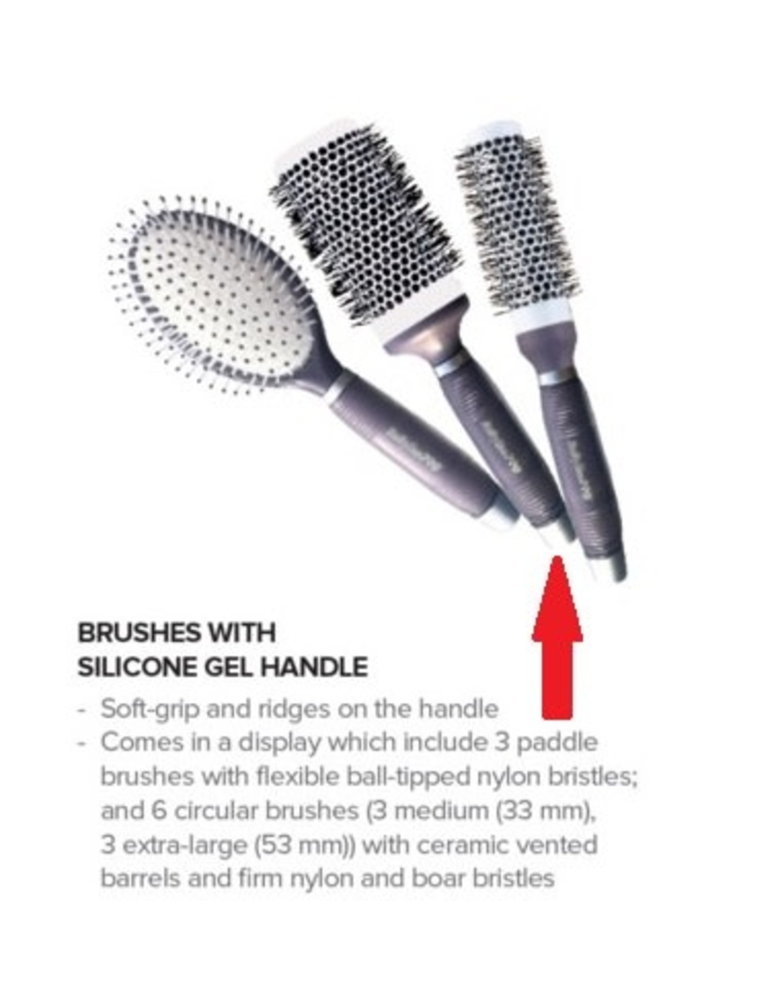 BABYLISS SILICONE GEL BRUSH - 53MM ROUND