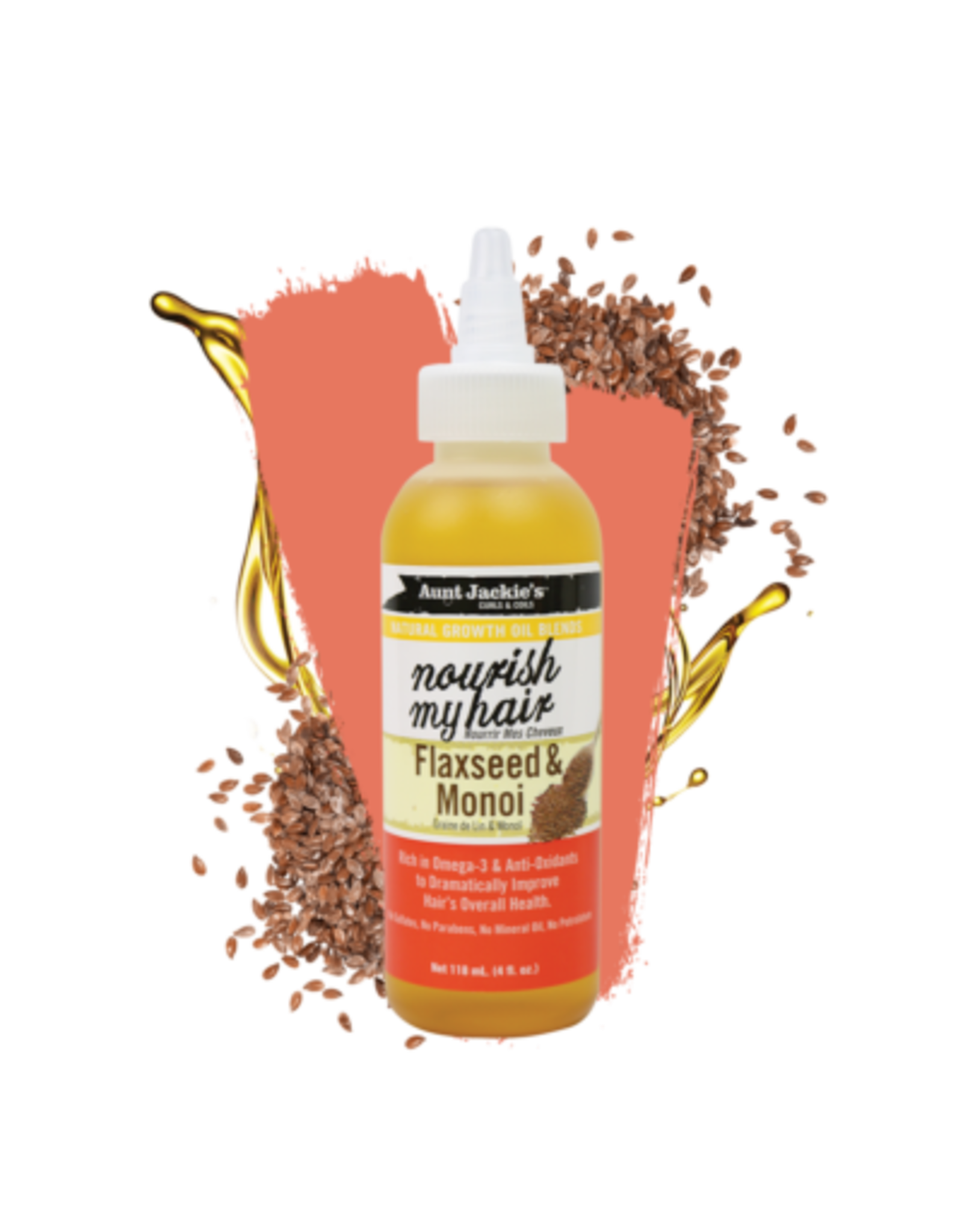 AUNT JACKIE'S NOURISH MY HAIR FLAXSEED & MONOI 4OZ