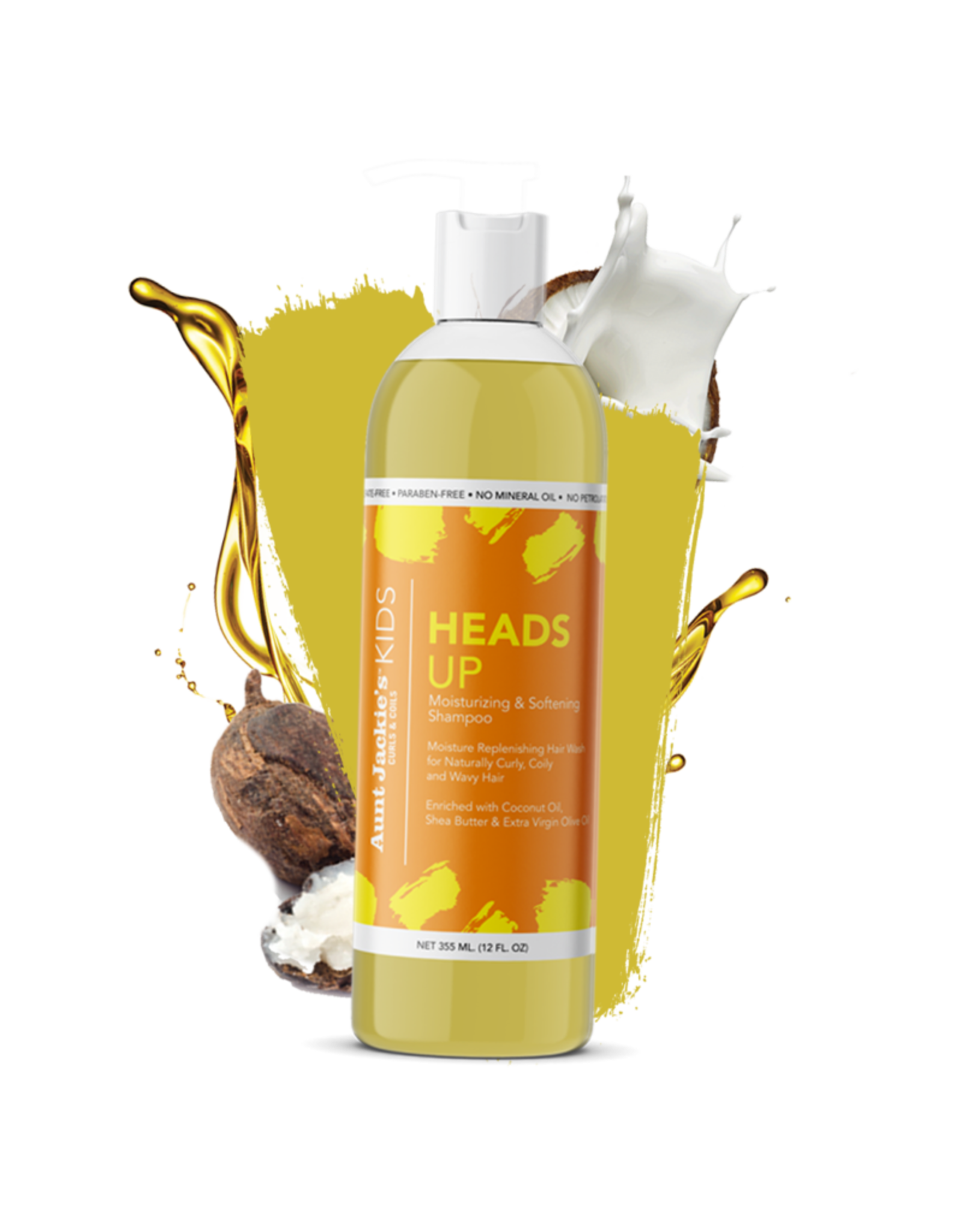 AUNT JACKIE'S KIDS HEADS UP MOISTURIZING & SOFTENING SHAMPOO 12OZ