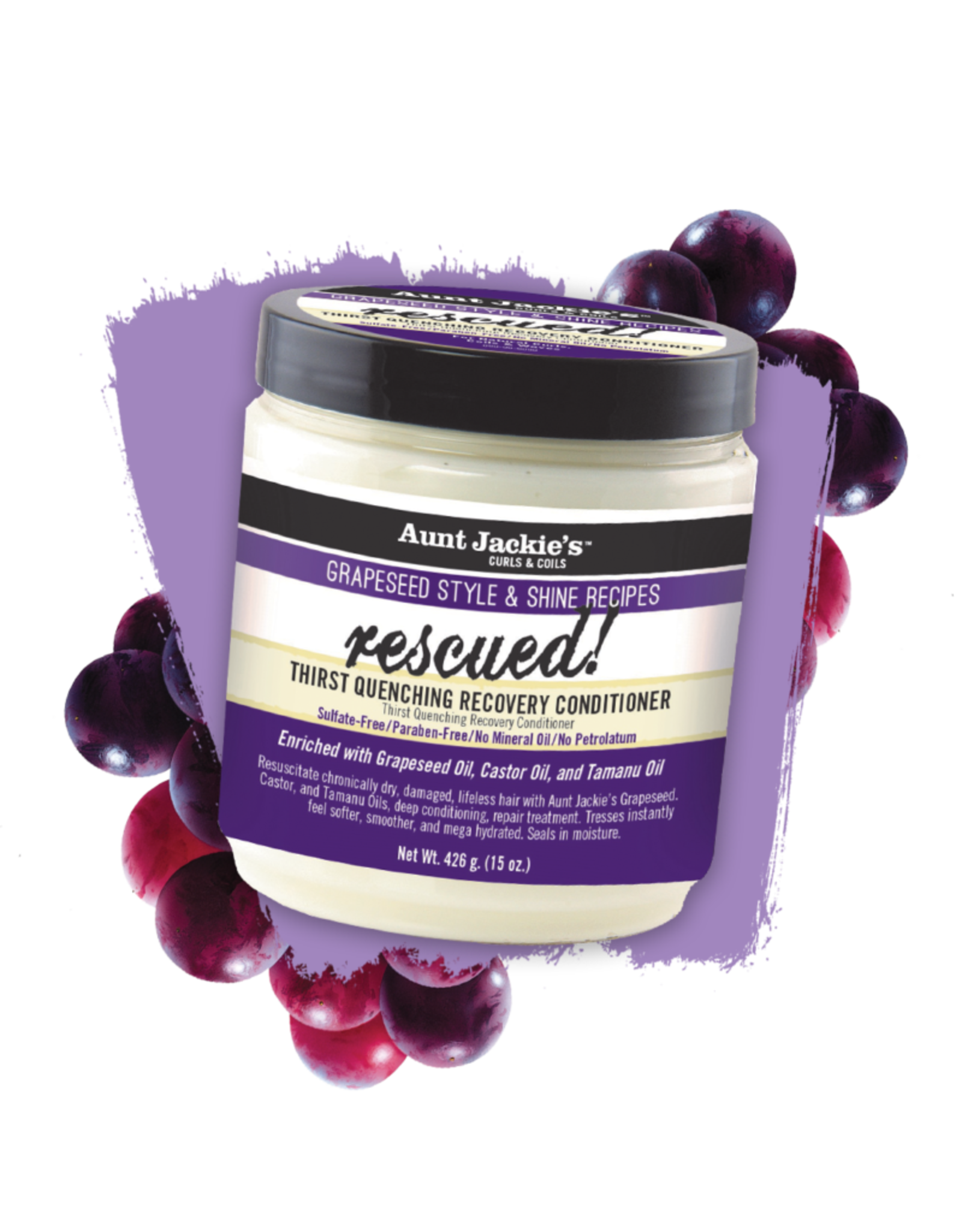 AUNT JACKIE'S GRAPESEED RESCUED THIRST QUENCHING RECOVERY CONDITIONER 15OZ