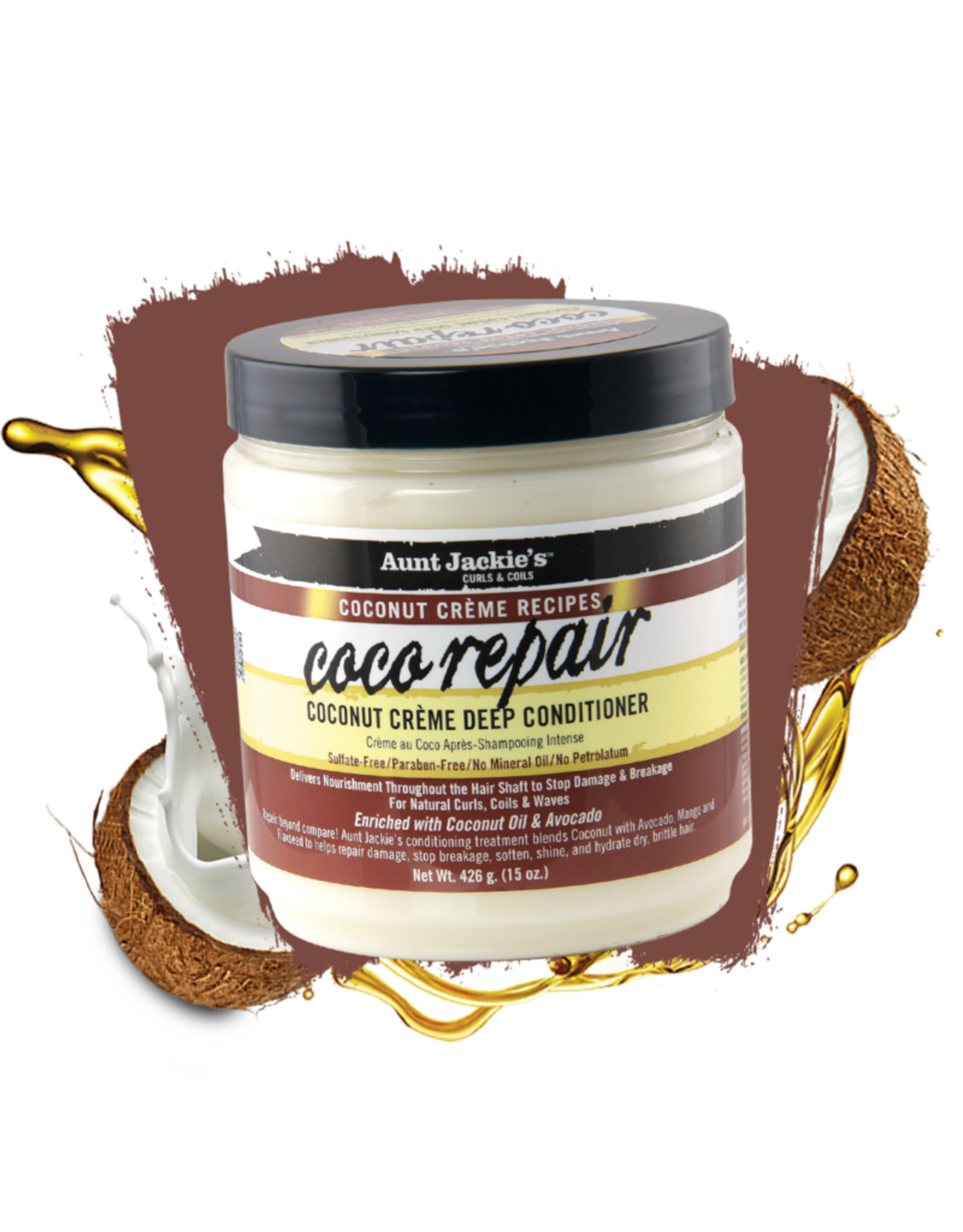 AUNT JACKIE'S COCONUT CREME COCO REPAIR COCONUT CREME DEEP CONDITIONER 15OZ
