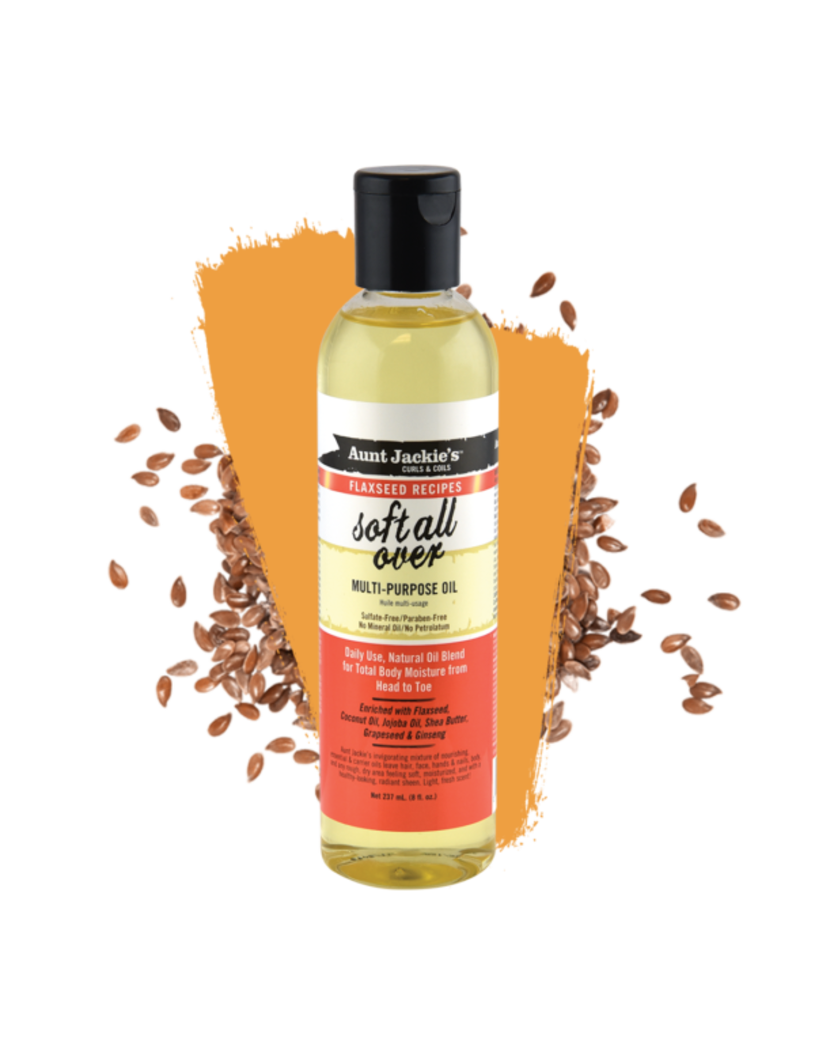 AUNT JACKIE'S SOFT ALL OVER MULTI-PURPOSE OIL 8OZ