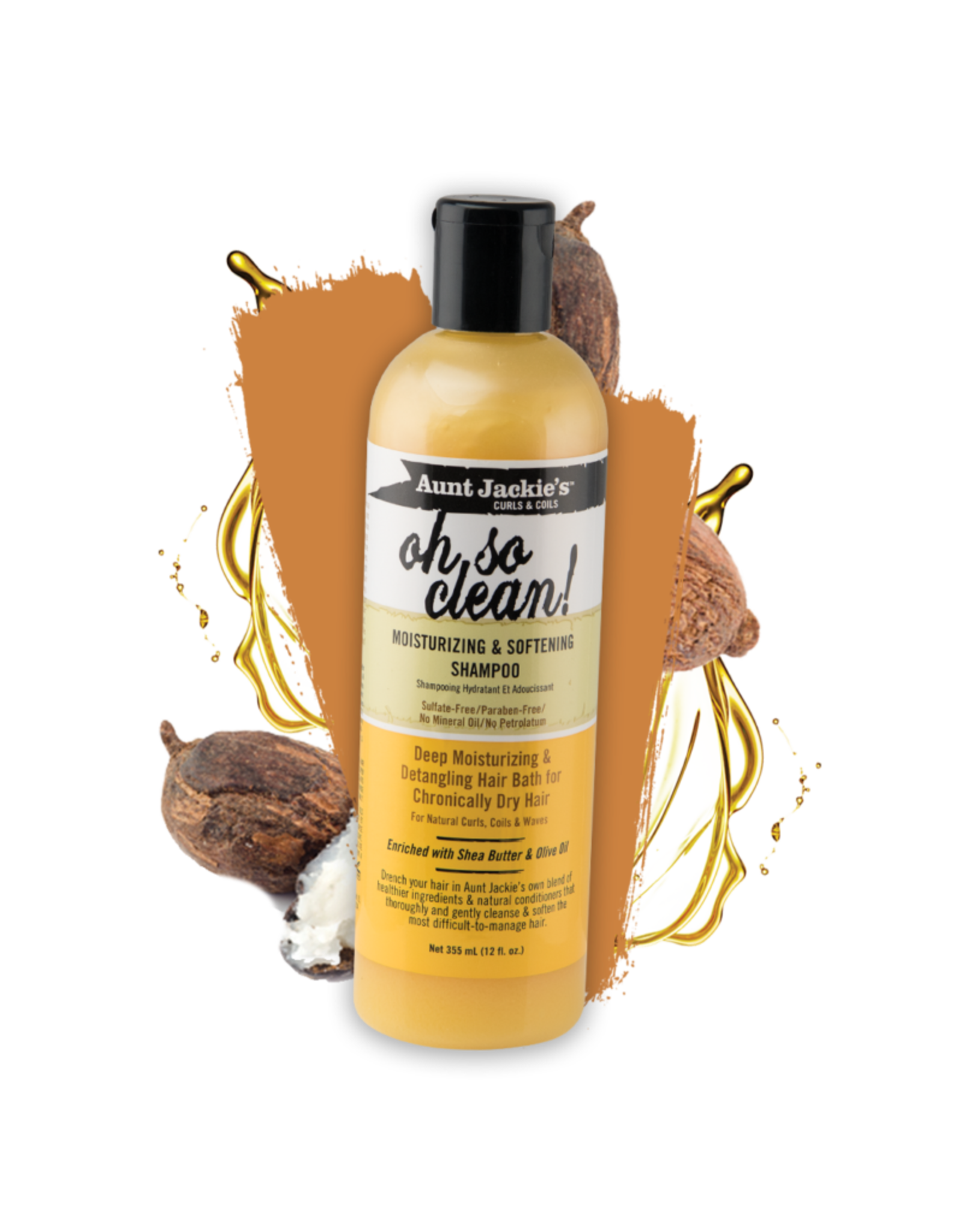 AUNT JACKIE'S OH SO CLEAN! MOISTURIZING & SOFTENING SHAMPOO 12OZ