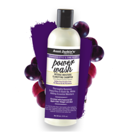 AUNT JACKIE'S GRAPESEED POWER WASH INTENSE MOISTURE CLARIFYING SHAMPOO 12OZ