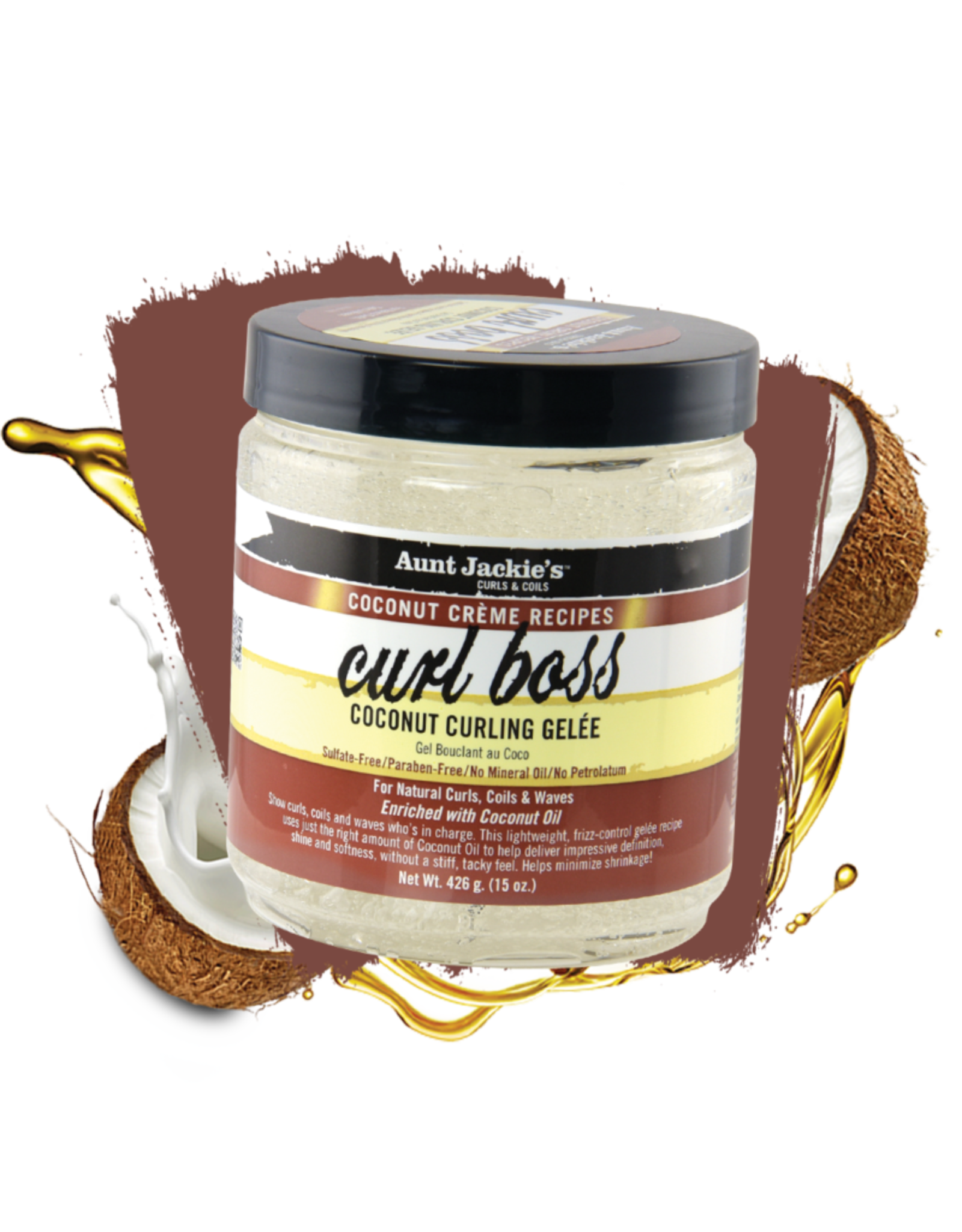 AUNT JACKIE'S COCONUT CREME CURL BOSS COCONUT CURLING GELEE 15OZ