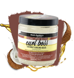 AUNT JACKIE'S COCONUT CREME CURL BOSS COCONUT CURLING GELEE 15OZ
