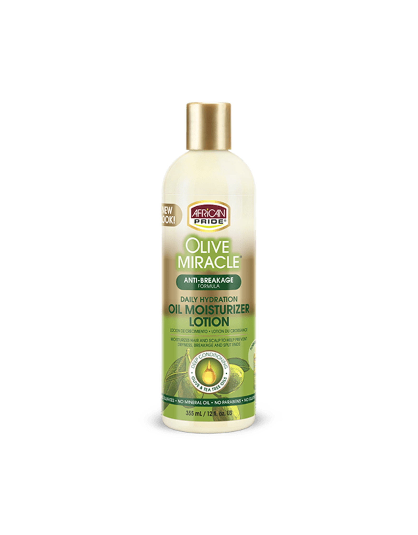 AFRICAN PRIDE OLIVE MIRACLE OIL MOISTURIZER LOTION 12OZ