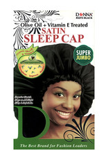 DONNA COLLECTION SATIN SLEEP CAP SUPER JUMBO ASSORTED COLOURS