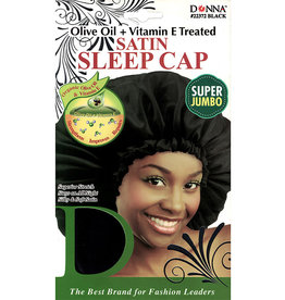 DONNA COLLECTION SATIN SLEEP CAP SUPER JUMBO ASSORTED COLOURS