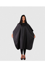 NP GROUP STANDARD CUTTING CAPE BLACK - SNAP NECK