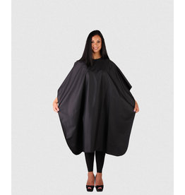 NP GROUP STANDARD CUTTING CAPE BLACK - SNAP NECK