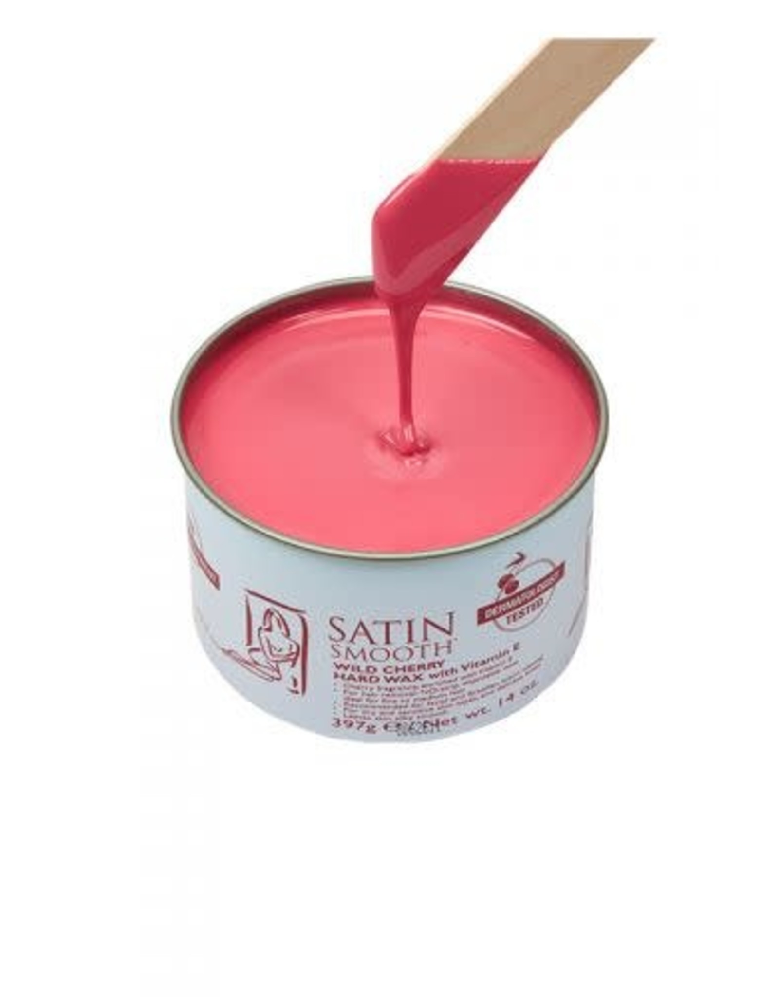 SATIN SMOOTH WILD CHERRY HARD WAX WITH VITAMIN E 14OZ