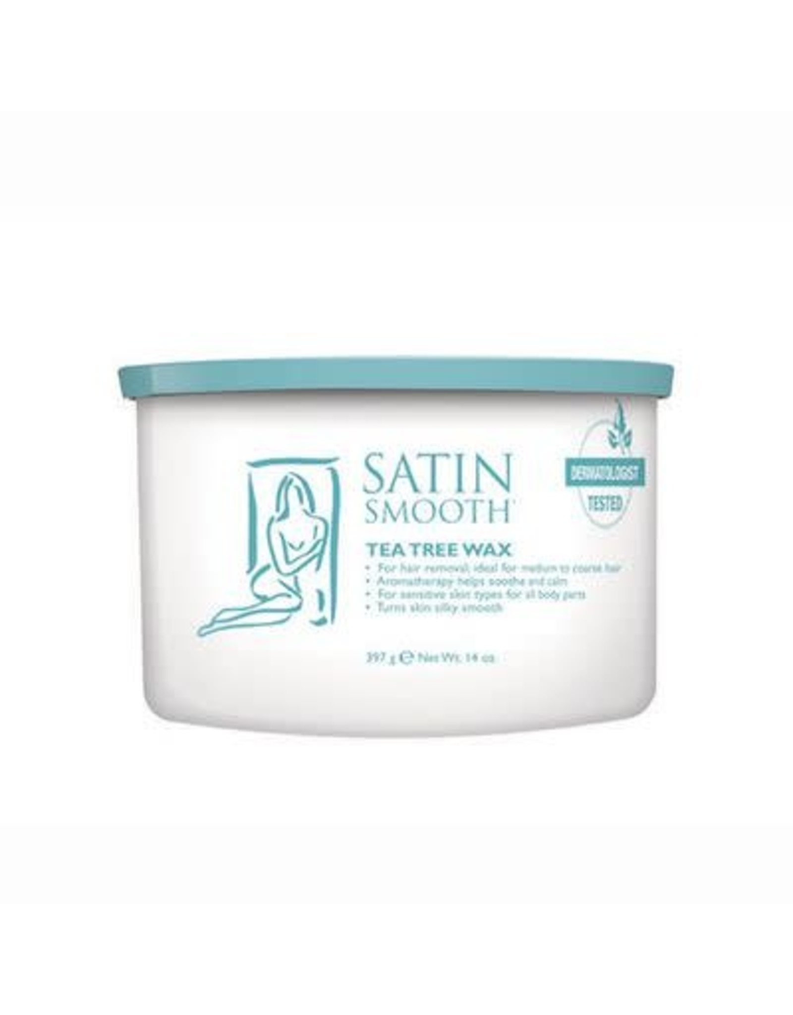 SATIN SMOOTH TEA TREE WAX 14OZ