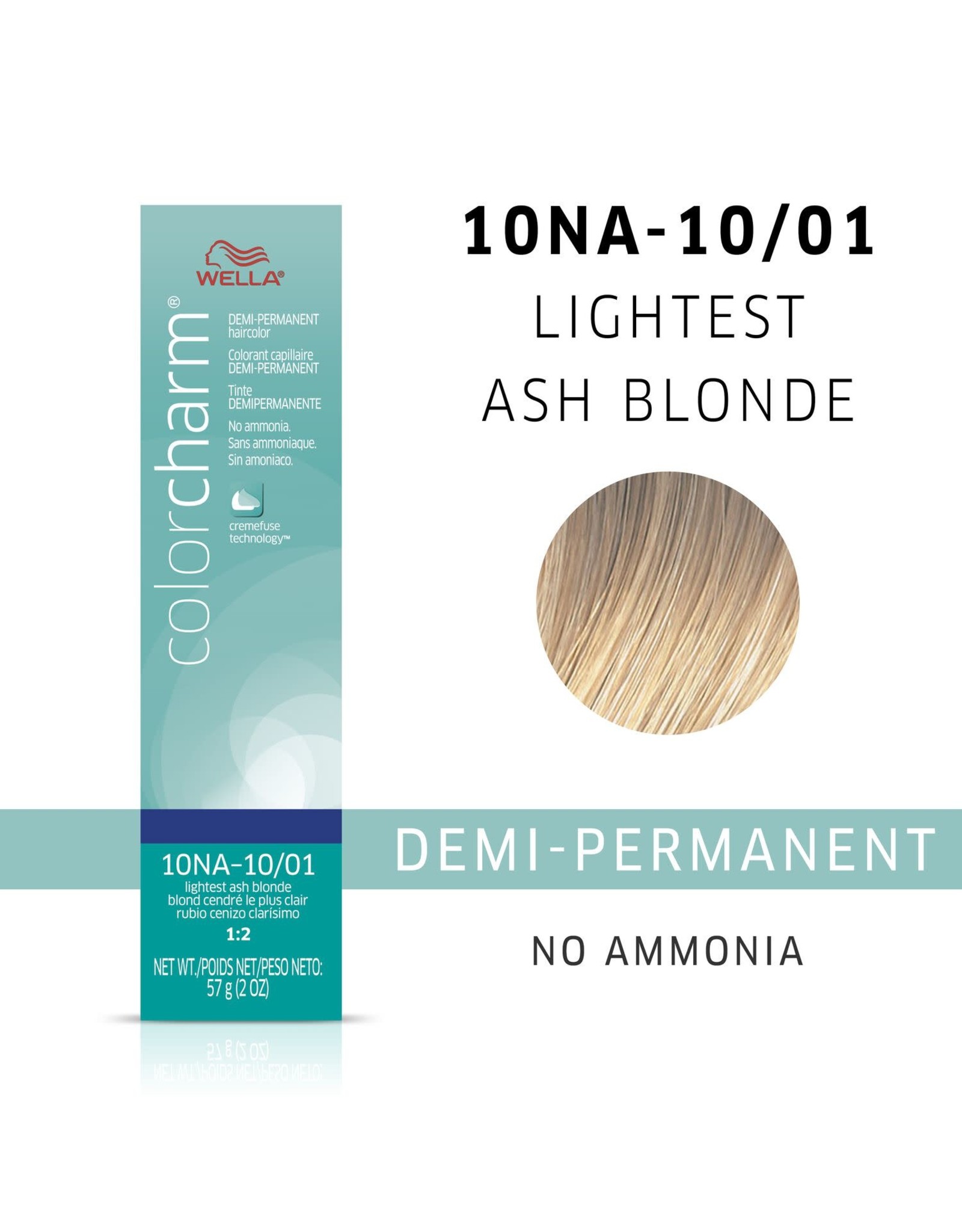 WELLA COLOR CHARM DEMI-PERMANENT - 10NA - 10/01 LIGHTEST ASH BLONDE (DISCONTINUED)