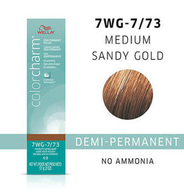 WELLA COLOR CHARM DEMI-PERMANENT -  7WG - 7/73 MEDIUM SANDY GOLD/MEDIUM CARAMEL BLONDE