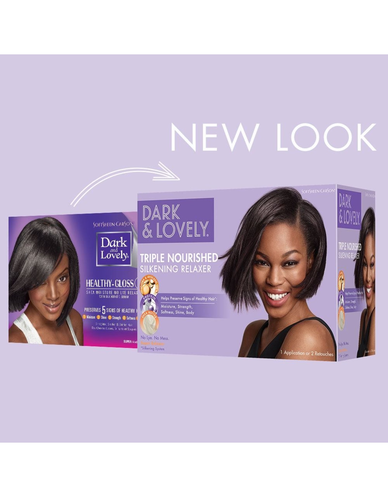 DARK & LOVELY TRIPLE NOURISHED SILKENING RELAXER KIT