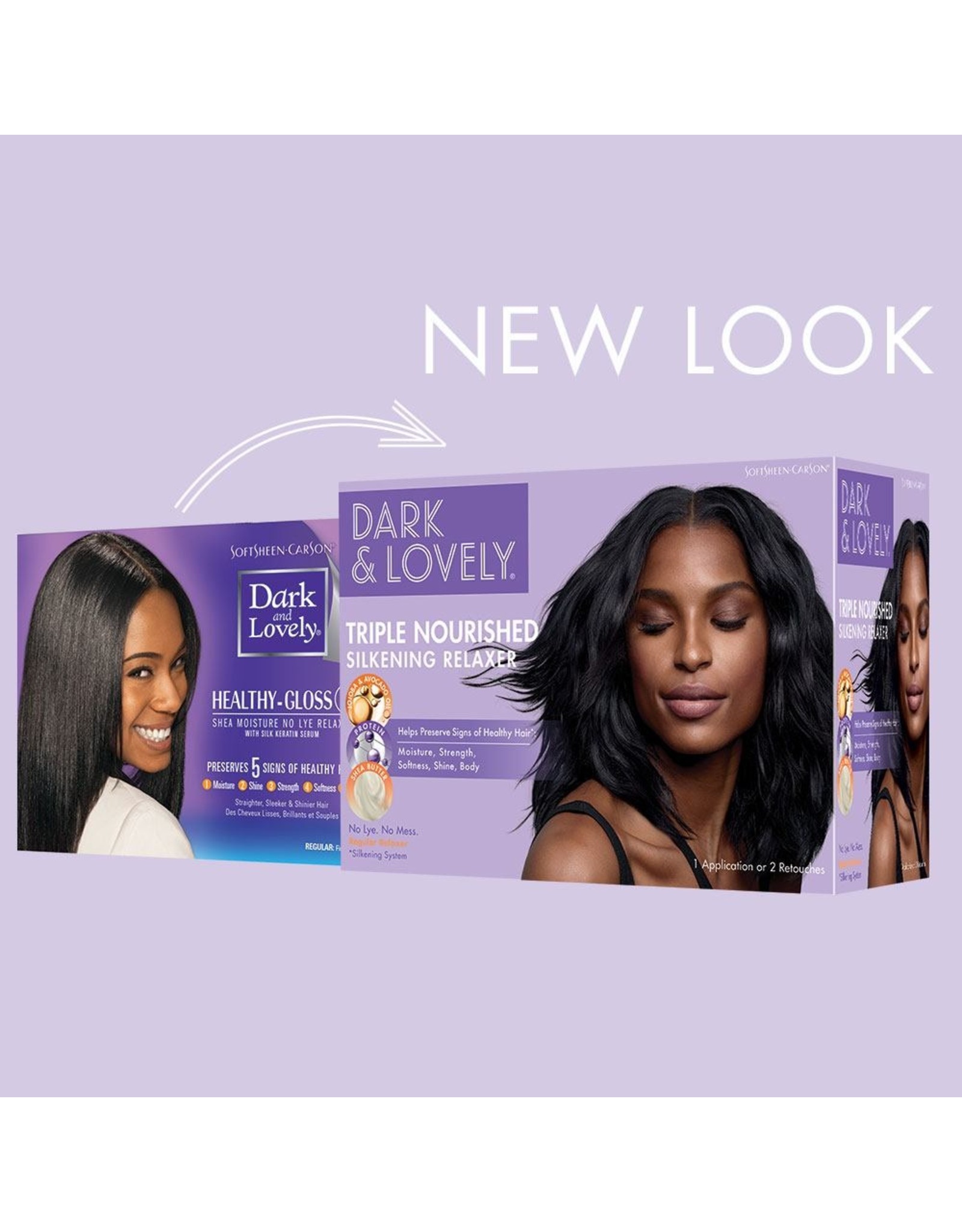 DARK & LOVELY TRIPLE NOURISHED SILKENING RELAXER KIT