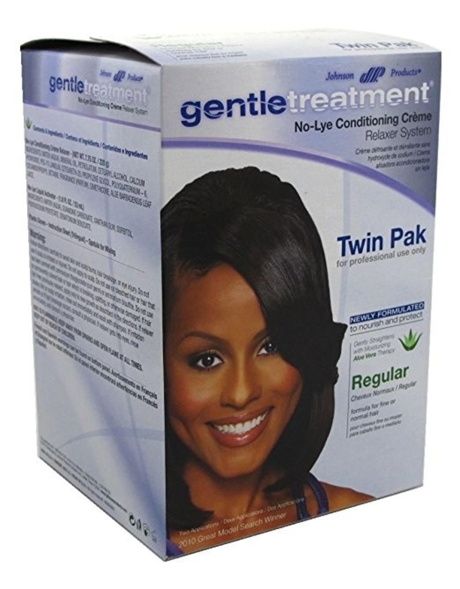JOHNSON PRODUCTS GENTLE TREATMENT NO-LYE CONDITIONING CREME RELAXER SYSTEM - TWIN PACK