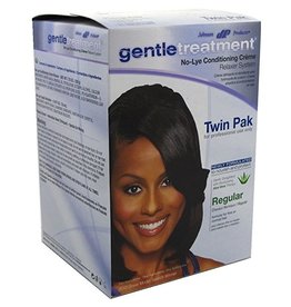 JOHNSON PRODUCTS GENTLE TREATMENT NO-LYE CONDITIONING CREME RELAXER SYSTEM - TWIN PACK