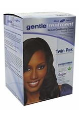 JOHNSON PRODUCTS GENTLE TREATMENT NO-LYE CONDITIONING CREME RELAXER SYSTEM - TWIN PACK