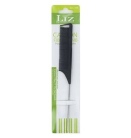 LIZ PROFESSIONAL CARE 9" CARBON PIN TAIL COMB WIDE FRONT TOOTH