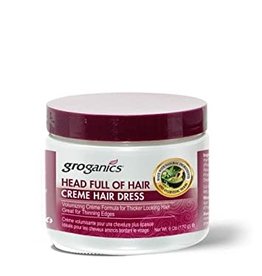GROGANICS HEAD FULL OF HAIR CREME HAIR DRESS 6OZ