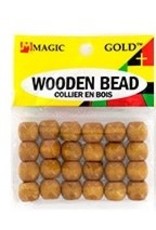 MAGIC WOODEN BEADS SMALL BEIGE - 24PCS